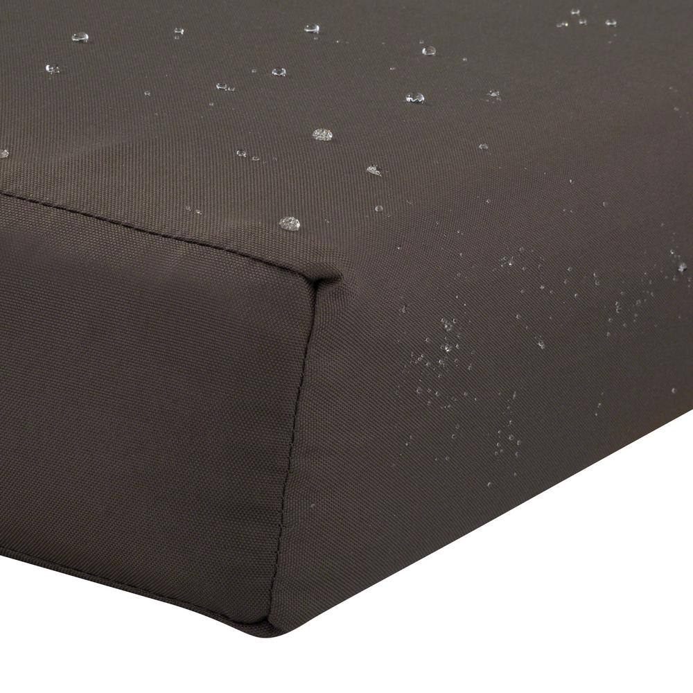Dark Taupe Water-Resistant Outdoor Lounge Chair Back Cushion