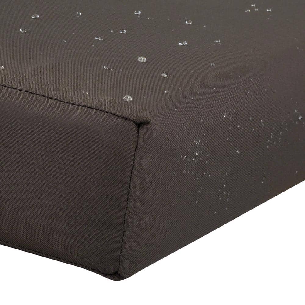 Ravenna Dark Taupe Square Water-Resistant Patio Cushion Cover, 23" x 23"