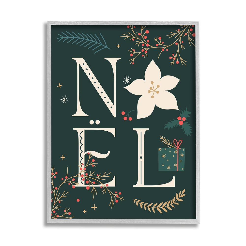 Noel with Christmas Bloom by Lil' Rue 1 Piece Framed Graphic Print Nature Poster Art Print 30 in. x 24 in. price history on PriceWatchPro