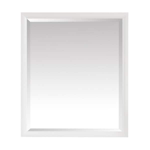 Avanity Emma 28 in. W x 32 in. H Framed Rectangular Bathroom Vanity Mirror in White