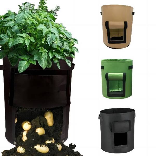 Cubilan 10 Gal. Green Planter Potato Grow Bag, Heavy-Duty