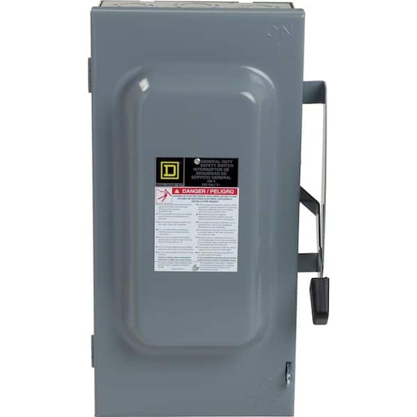 Square D 100 Amp 240-Volt 3-Pole 3-Phase Non-Fusible Indoor General Duty Safety Switch