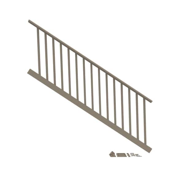 RDI Original Rail Vinyl 6 ft. x 36 in. 32°-38° Stair Rail Kit Including Square Baluster in White