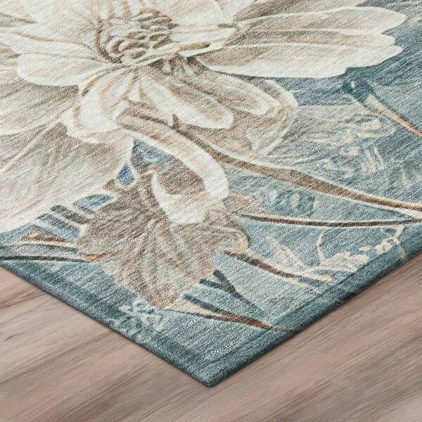 Chantille Machine Washable Indoor/Outdoor Abstract ACN2882 Teal 5 ft. x 7 ft. 6 in. Area Rug