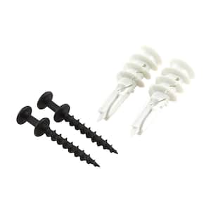 1-1/4 in. Black Double-Headed Bear Claw Hangers and Anchors (2-Pack)