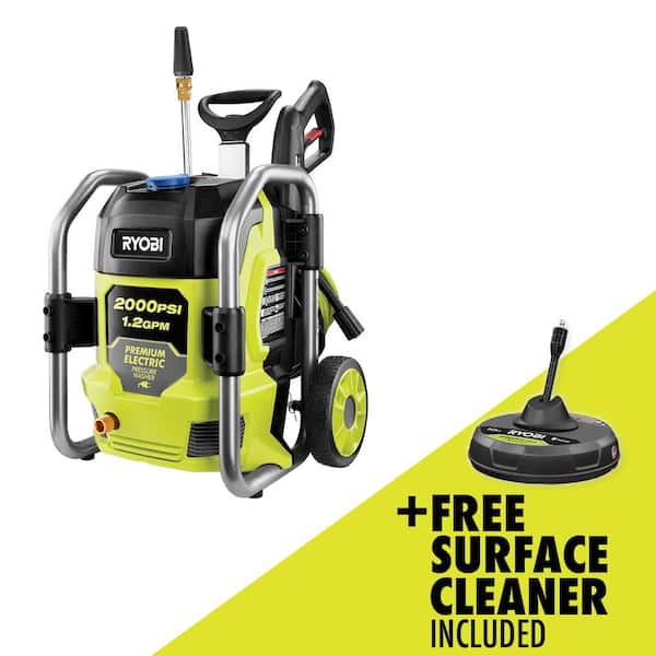 2000 PSI 1.2 GPM Cold Water Electric Pressure Washer with Surface Cleaner