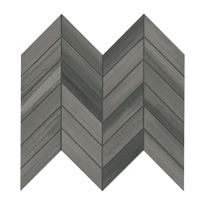 Water Color Graphite 12 in. x 15 in. Matte Porcelain Mosaic Mesh-Mounted Floor and Wall Tile (320sq. ft./Pallet)