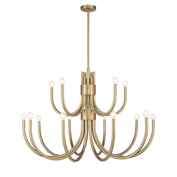 Sorrento 15-Light Noble Brass Chandelier