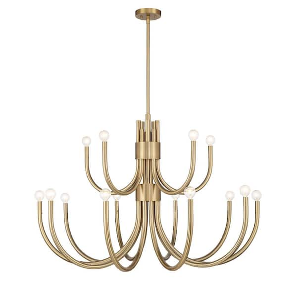 Savoy House Sorrento 15-Light Noble Brass Chandelier