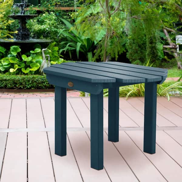 Highwood Classic Westport Nantucket Blue Recycled Plastic Outdoor Side Table