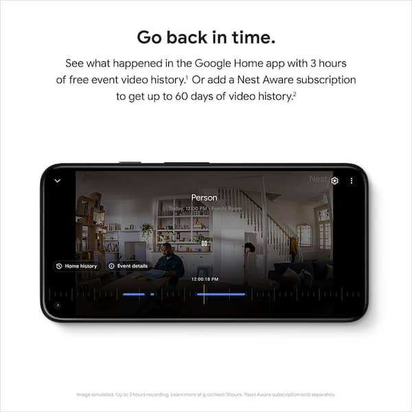 Nest camera hot sale recording time