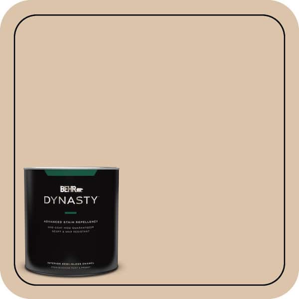 BEHR DYNASTY 1 qt. #PPU4-08 Plateau One-Coat Hide Semi-Gloss Enamel Interior Stain-Blocking Paint & Primer