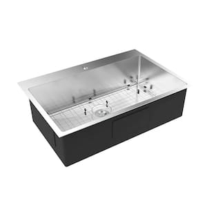 30 in. Drop-In Single Bowl Stainless Steel Kitchen Sink