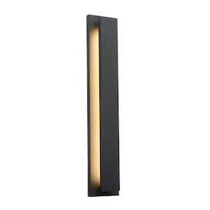 24 in. Modern Black Rectangle LED Waterproof Outdoor Wall Sconce for Porch,Corridor, Living Room,Triac Dimmable