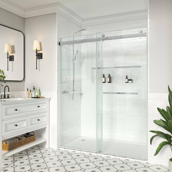 Reviews for YINVANI 72 in. W x 72 in. H Double Sliding Frameless Bath