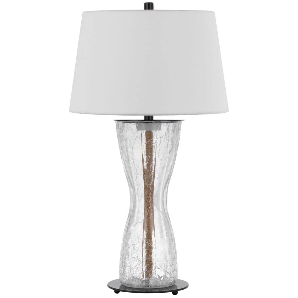 30.5 in. Height Clear Glass Table Lamp with Shade