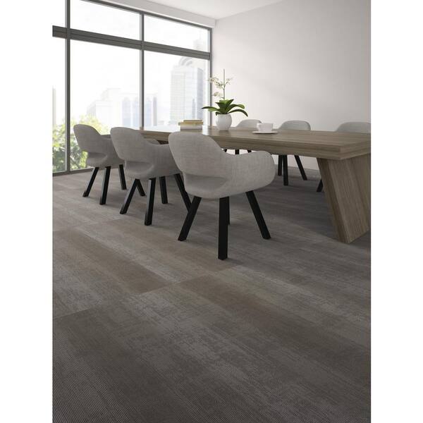 Pengrove - Bell - Beige Commercial/Residential 24 x 24 in. Glue-Down Carpet Tile Square (72 sq. ft.)