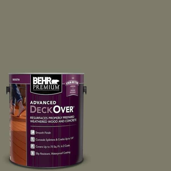 BEHR Premium Advanced DeckOver 1 gal. #SC-138 Sagebrush Green Smooth Solid Color Exterior Wood and Concrete Coating