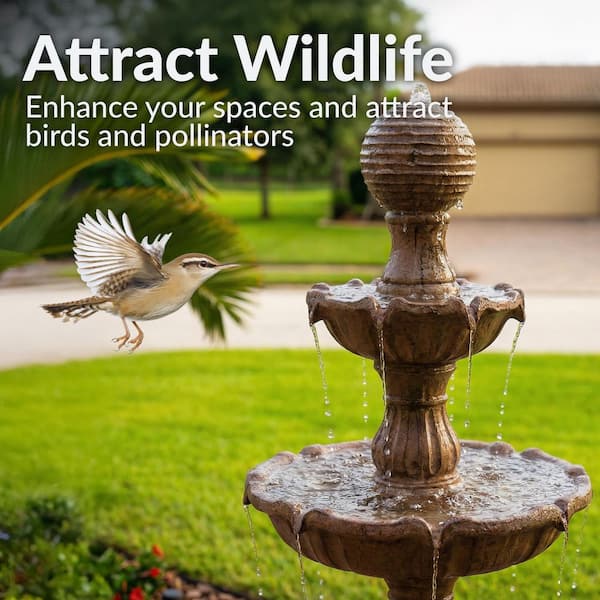 Sunnydaze 80 in. Large Tiered Ball Outdoor Fountain FC-73803 - The