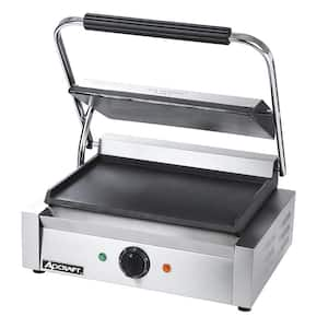 1750-Watt Stainless Steel Commercial Panini Press Grill with Flat Plates