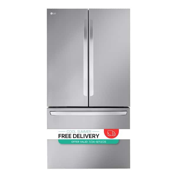 27 cu. ft. Smart Counter-Depth MAX French Door Refrigerator with Internal Water Dispenser in PrintProof Stainless Steel