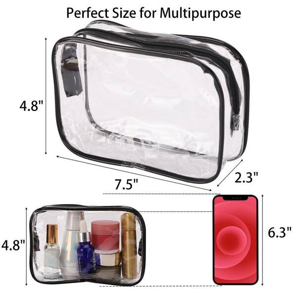 clear plastic travel toiletry bags Makeup Bag, TSA & Stadium-Approved, Ecru Away Case, Hudson+Bleecker Case 3 oz bottles TSA Approved Clear Travel Toiletry