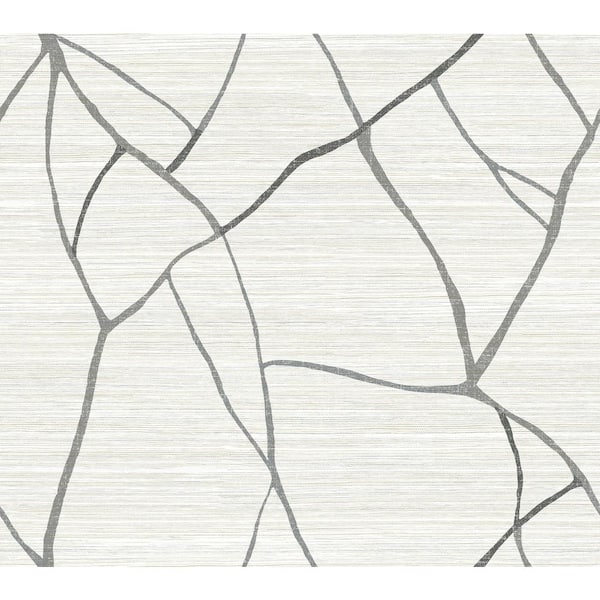 York Wallcoverings Beige Ivory Raska Metallic Non-Pasted Paper Wallpaper