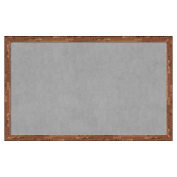 Amanti Art Fresco Light Pecan 43 in. x 27 in. Framed Magnetic Board