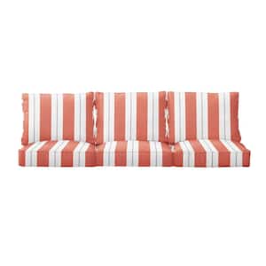 27 in. x 30 in. Deep Seating Indoor/Outdoor Couch Cushion Set in Sunbrella Relate Persimmon