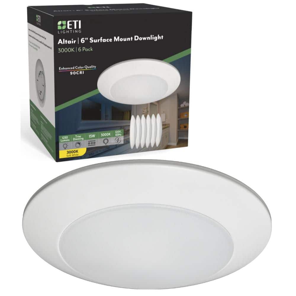 Altair 6 in. Surface Mount Downlight Integrated LED Recessed Trim Light 1230 Lumens 3000K Soft White price history on PriceWatchPro