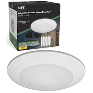 1-pack Altair 6 in. Surface Mount Downlight Integrated LED Recessed Trim Light 1230 Lumens 3000K Soft White