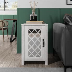 Millicent 17.1 in. W 15.7 in. D 26.4 in. H Dusty Gray Oak Rectangular Wood Accent End Table With Storage