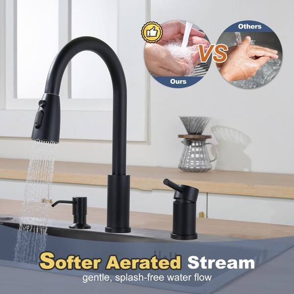 BELZ Kitchen Mixer Tap With Pull Out Spray- 360° Swivel, Pull Down - View #8
