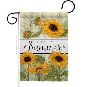 13 in. x 18.5 in. Happy Sunflowers Spring Double-Sided Garden Flag Spring Decorative Vertical Flags