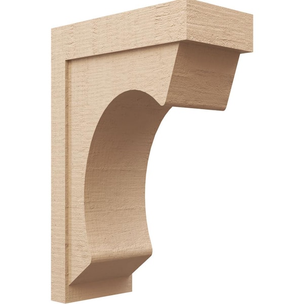 Ekena Millwork 11 in. x 33 in. x 22 in. Classic Emerson Rough Cedar Woodgrain TimberThane Corbel, Primed Tan