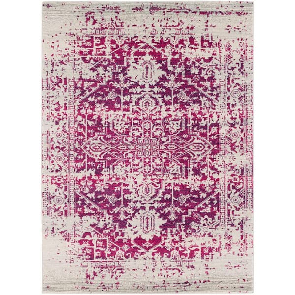 Unbranded Purple Polypropylene 5 ft. x 7 ft. Abstract Indoor Area Rug