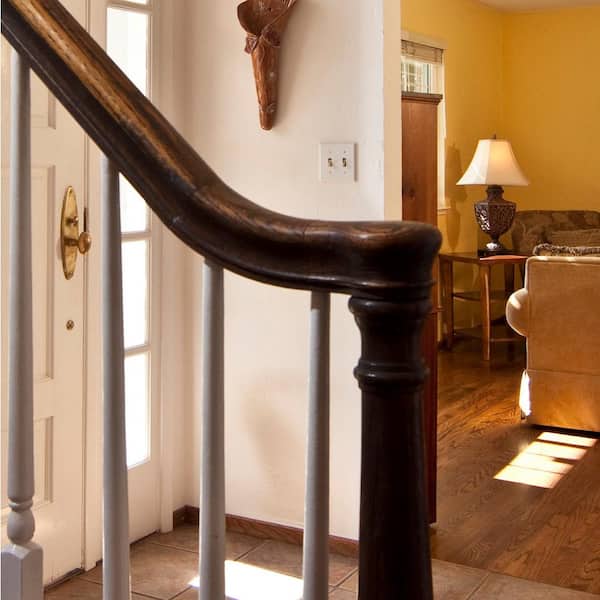6010 Wood Staircase Handrail Fitting for Stair Remodel 7019 Red Oak Opening Cap