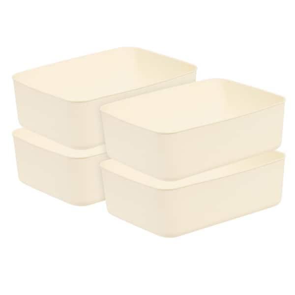 15 Qt. Nestable Storage Organizer Bin Medium (4-Pack)