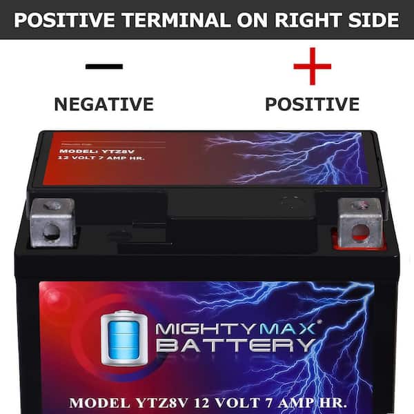 MIGHTY MAX BATTERY YTZ8V-12 Volt 7 AH, 85 CCA, Rechargeable