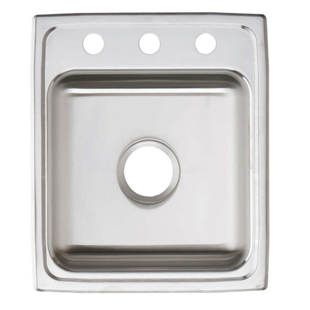 Lustertone 17 in. Drop-in Single Bowl 18-Gauge Stainless Steel Kitchen Sink Only price history on PriceWatchPro