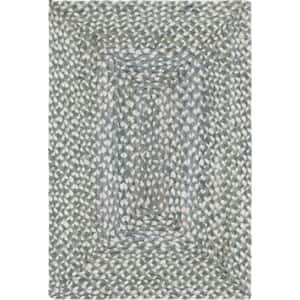 Braided Chindi Gray 2 ft. x 3 ft. Area Rug