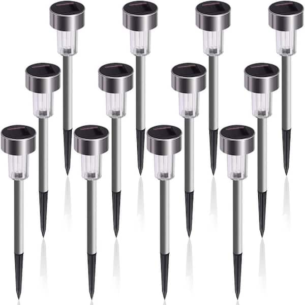 Unbranded Solar White LED Path-Light with Weatherproof (12-Pack)