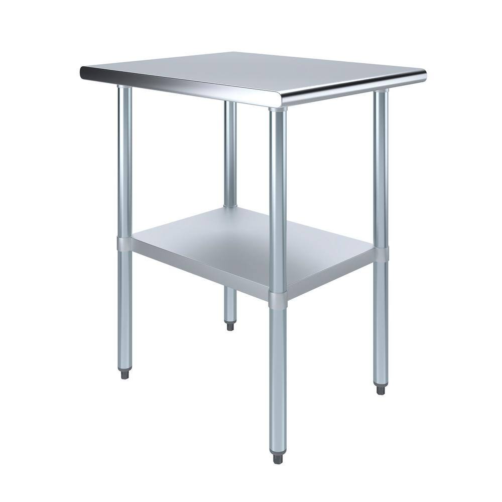 AMGOOD 30 in. x 24 in. Stainless Steel Kitchen Utility Table with ...