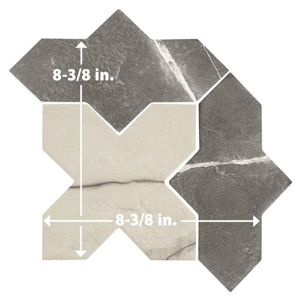 Merola Tile Istanbul Templar Shield Night with Day Cross 8-3/8 in