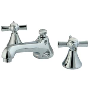 Millennium 2-Handle 8 in. Widespread Bathroom Faucets with Brass Pop-Up in Polished Chrome