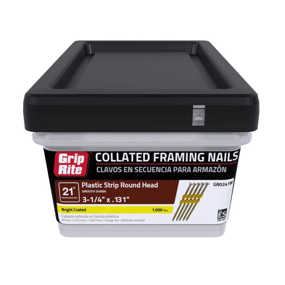 Have a question about GripRite 31/4 in. x 0.131 in. 21° Plastic