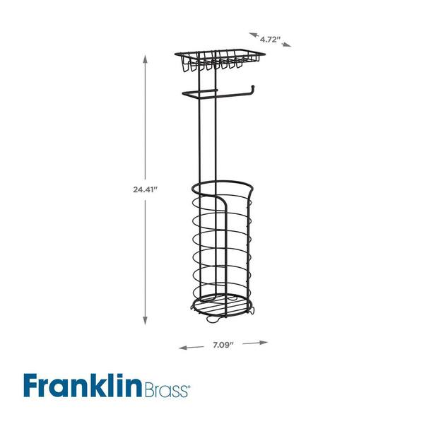 Franklin Brass 47664-MB Free Standing Toilet Paper Holder Finish: Matte Black