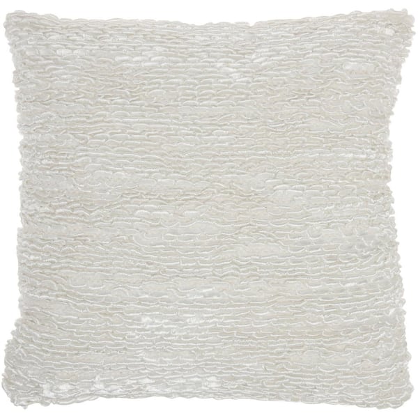 Mina Victory Lifestyles White 20 in. x 20 in. Throw Pillow