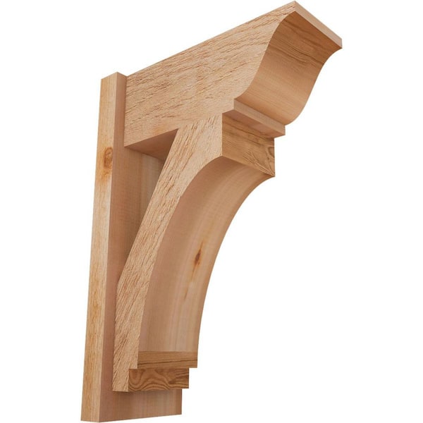 Ekena Millwork 8 in. x 26 in. x 18 in. Western Red Cedar Imperial Traditional Rough Sawn Outlooker