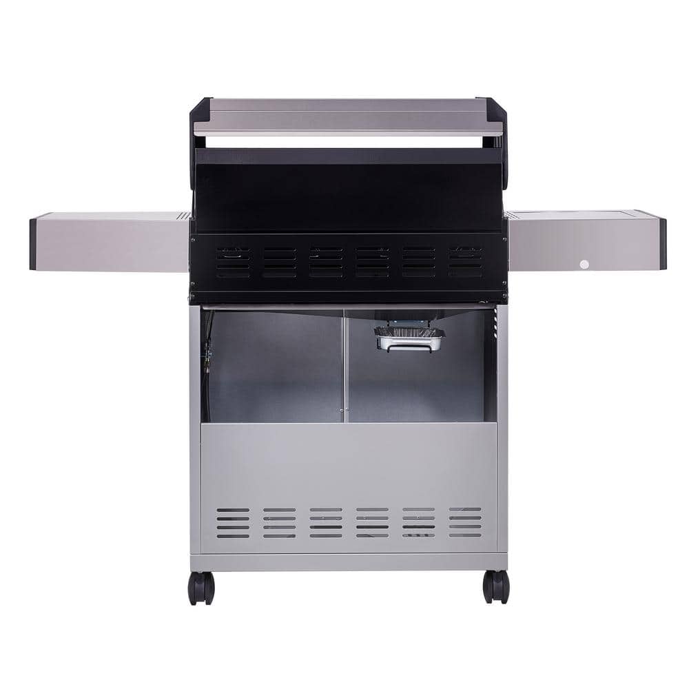 Denali 405 Stainless Steel Propane Gas Grill with Side Burner